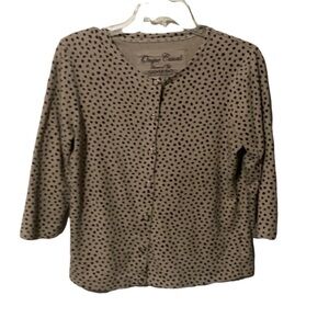 Animal print snap front top